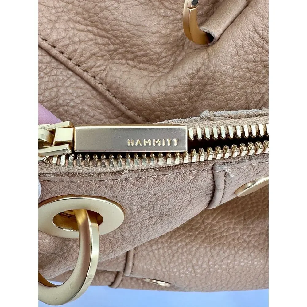 Hammitt Daniel Large Tan Toast Leather Studded Tote Brushed Gold Hardware NWT